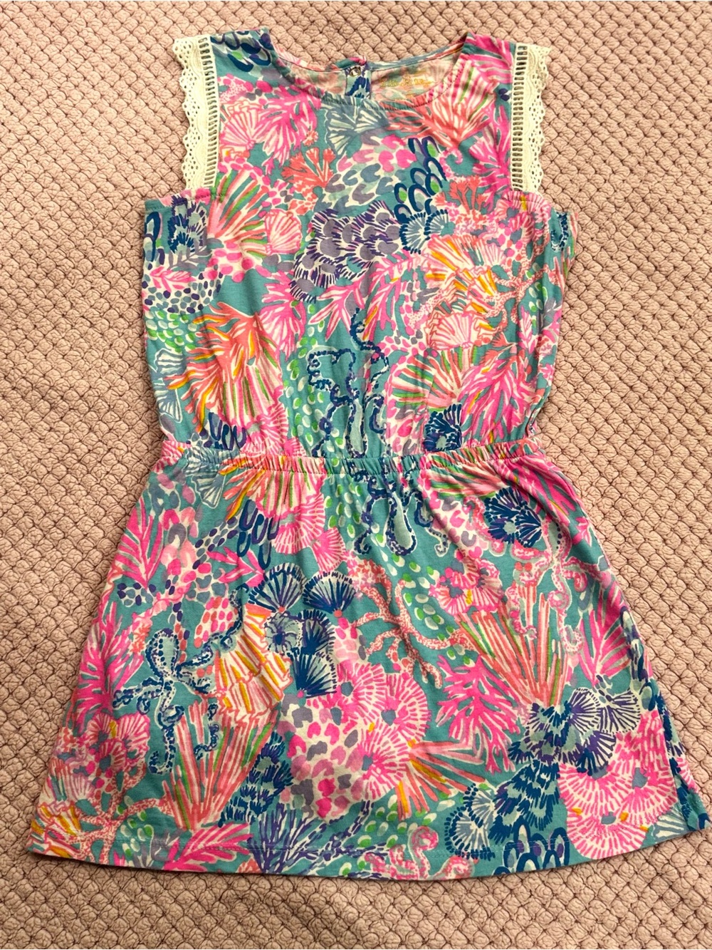 S(4/5), Lilly Pulitzer Floral Multicolor Sleeveless Romper- Dress